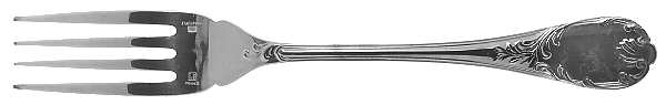 Marly (Silverplate, 1890, Glossy Handle) Individual Solid Fish Fork