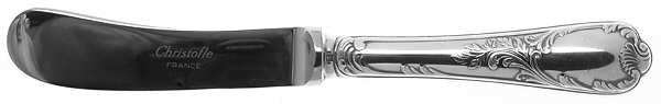 Marly (Silverplate, 1890, Glossy Handle) Butter Spreader Hollow Hdl-Paddle/Stainless Blade