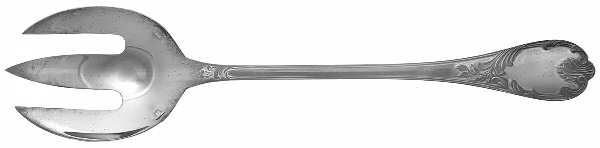 Marly (Silverplate, 1890, Glossy Handle) Solid Salad Serving Fork