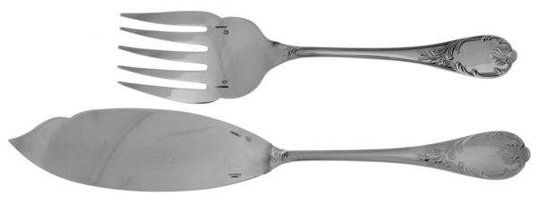 Marly (Sterling) 2 Piece Large Solid Fish Serving Set