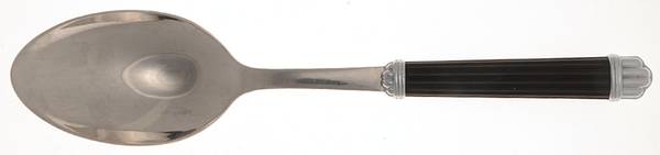 Aria-Black (Stainless) Solid Serving Spoon