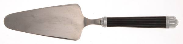 Aria-Black (Stainless) Pie Server with Stainless Blade