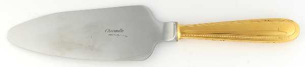 Perles (Gold Electroplate) Pie Server with Stainless Blade