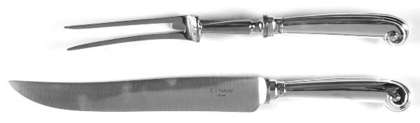 English Onslow (Sterling) Large 2-Piece Roast Carving Set w/Stainless Blade