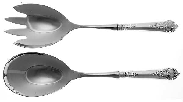 William & Mary (Sterling) 2 Pc Salad Set with Stainless Bowl