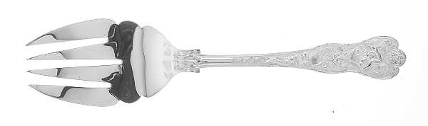 Bacchanalian (Sterling) Large Solid Cold Meat Serving Fork