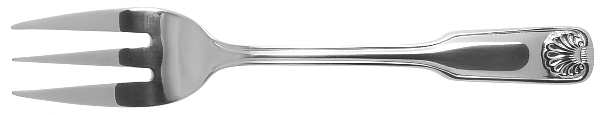 Shell (Stainless) Medium Solid Cold Meat Serving Fork