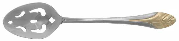 Chantal-Gold Accent Pierced Tablespoon (Serving Spoon)