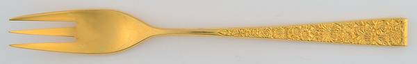 Golden Fresco (Gold Electroplate) Cocktail/Seafood Fork