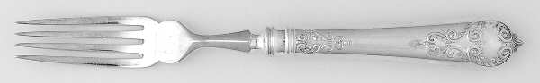 Charles II (Sterling, Dateunknown) Individual Fish Fork Hollow Handle Ind. Strl Tines by CJ Vander