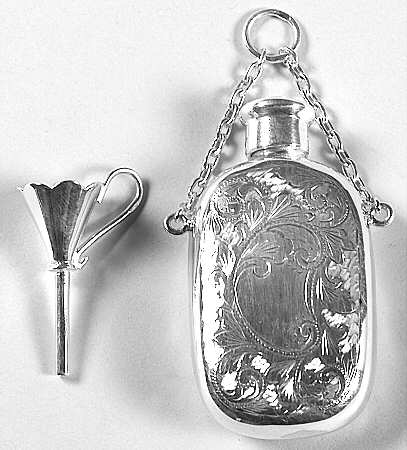 Sterling Hollowware Rectangular Perfume Bottle with Lid and Funnel