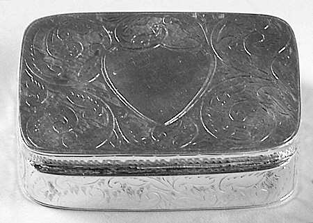 Sterling Hollowware 2" Rectangular Pill Box with Flat Hinged Lid