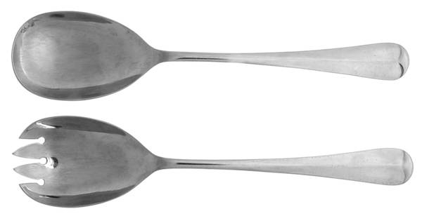 Queen Anne (Stainless, Satin) (2 Pc) Solid Salad Set