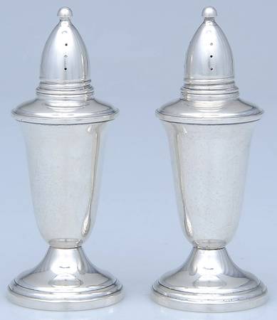 Sterling Hollowware Weighted Salt and Pepper Set