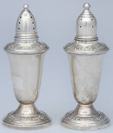 Sterling Hollowware Weighted Salt and Pepper Set