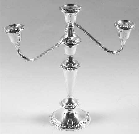 Sterling Hollowware Medium 3-Light Candelabra
