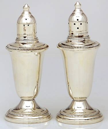 Sterling Hollowware Weighted Salt and Pepper Set