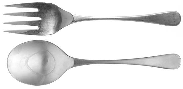 CDW2 (STAINLESS) (2 Pc) Solid Salad Set