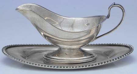 3150 (Silverplate, Hollowware) Plated Gravy Boat & Underplate