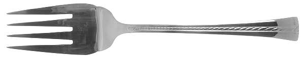 Newport Twine (Stainless) Medium Solid Cold Meat Serving Fork by Cuisinart Flatware