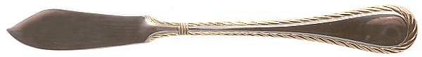 Carlyle (Stainless, Gold Accent) Flat Handle Master Butter Knife