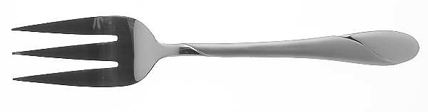 Swirl Sand (Stainless) Medium Solid Cold Meat Serving Fork
