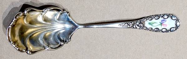 Stuart (Sterling) Enameled Handle Sugar Shell Spoon