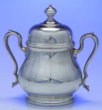 SC523-1 (Sterling, Hollowware) Sugar Bowl & Lid by Charter Silver Co.