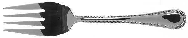 Tuscan Bead (Stainless) Medium Solid Cold Meat Serving Fork