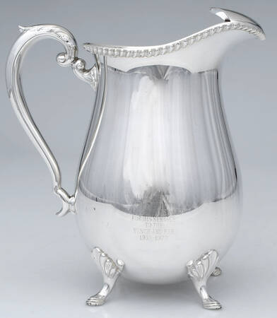 Silverplate Hollowware Ice Lip Water Pitcher by Crescent Silverware