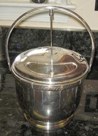 Silverplate Hollowware Ice Bucket & Glass Liner