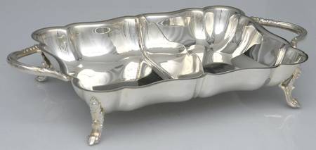 Silverplate Hollowware 2 Part Rectangular Divided Server