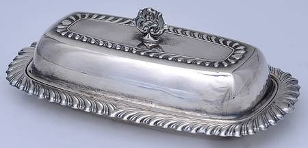 Silverplate Hollowware 1/4 Pound Covered Butter Dish