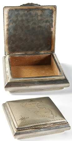 Sterling Hollowware Cedar Lined Cigarette Box
