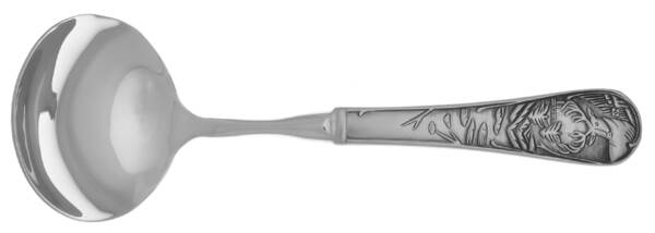 Deer (Stainless) Gravy Ladle with No Spout Stainless Bowl HC