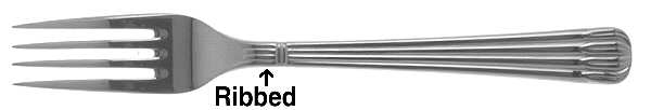 Osiris (Stainless, Ribbed Handle & Bolster) Dessert Fork