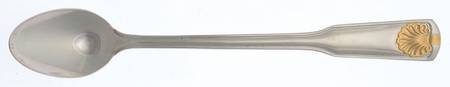 Shell-Gold Accent (Stainless) Iced Tea Spoon