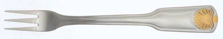 Shell-Gold Accent (Stainless) Cocktail/Seafood Fork