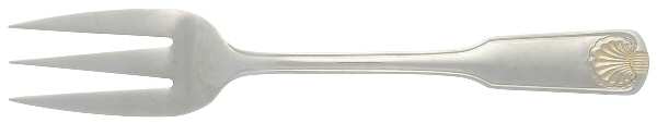 Shell-Gold Accent (Stainless) Medium Solid Cold Meat Serving Fork