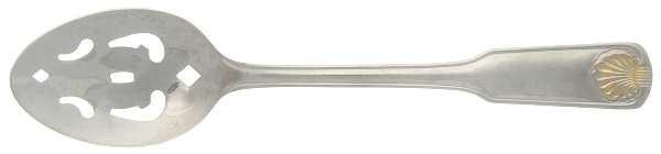 Shell-Gold Accent (Stainless) Pierced Tablespoon (Serving Spoon)