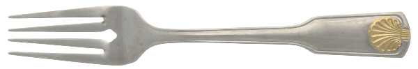 Shell-Gold Accent (Stainless) Individual Salad Fork