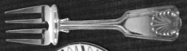 Fiddle Thread & Shell (Silverplate) Individual Salad Fork