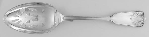Fiddle Thread & Shell (Silverplate) Pierced Tablespoon (Serving Spoon)