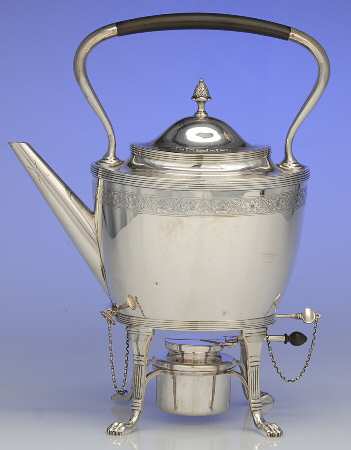 C3B1 (Sterling, Hollowware) Kettle, Stand & Burner