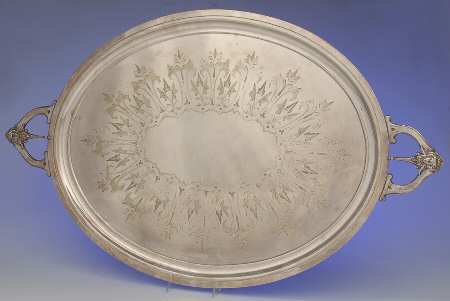 C3B1 (Sterling, Hollowware) 27" Complimentary Silverplate Waiter Tray
