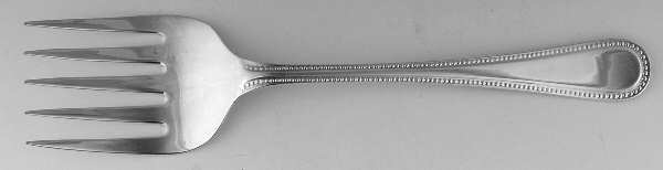 Bead (Silverplate) Large Solid Fish Serving Fork
