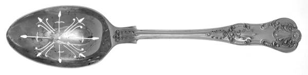 Queens (Sterling) Pierced Tablespoon (Serving Spoon)