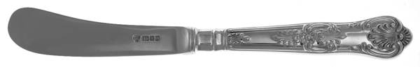 Queens (Sterling) Hollow Handle Paddle Butter Spreader (Solid)