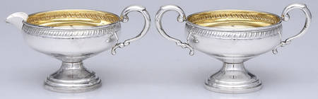 512 (Sterling, Hollowware) Weighted Mini Creamer and Open Sugar