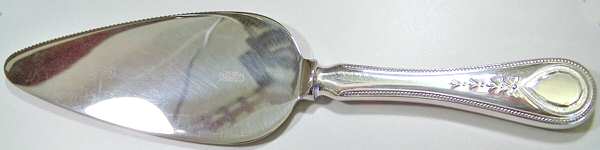 Victorian Bead (Silverplate) Pie Server with Stainless Blade